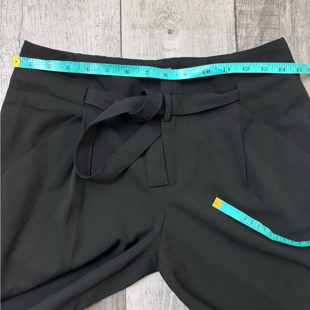 VINCE Women’s Wool Blend Tapered Cigarette Leg Crop Pants Size 2 Black Tie